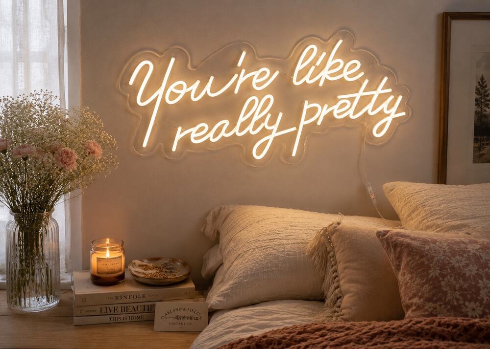 You’re Like Really Pretty LED Neon Sign 21x15” Acrylic Wall Decor